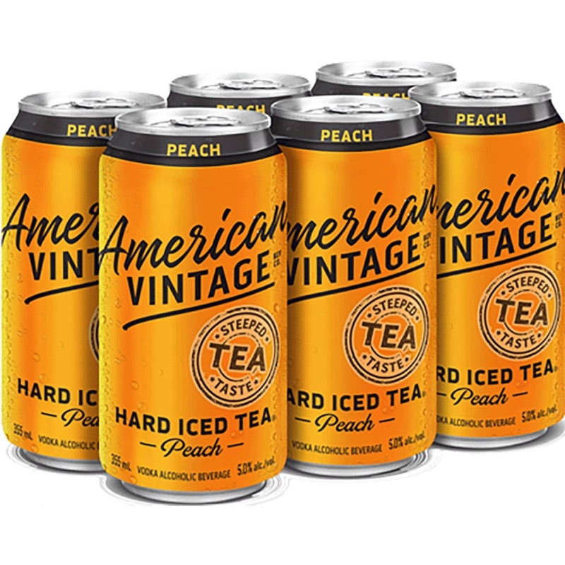 American Vintage Hard Peach Iced Tea 6pk